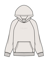 The Mens Hoodie - Bone - Lucky Penny - Center Chest - Embroidered - Tone on Tone