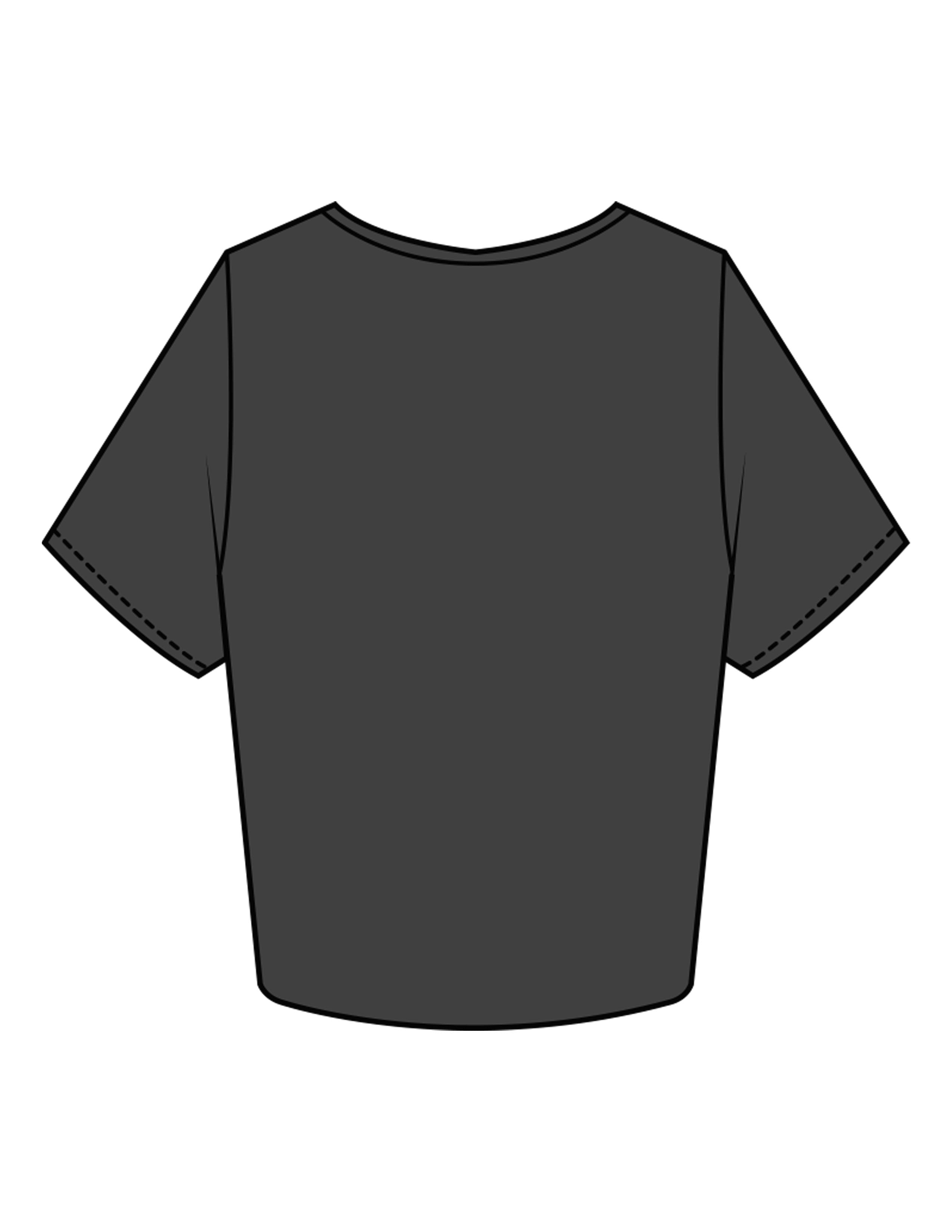 The Crop Tee - Charcoal - Fase Lagree - Center Chest - Printed - Emerald