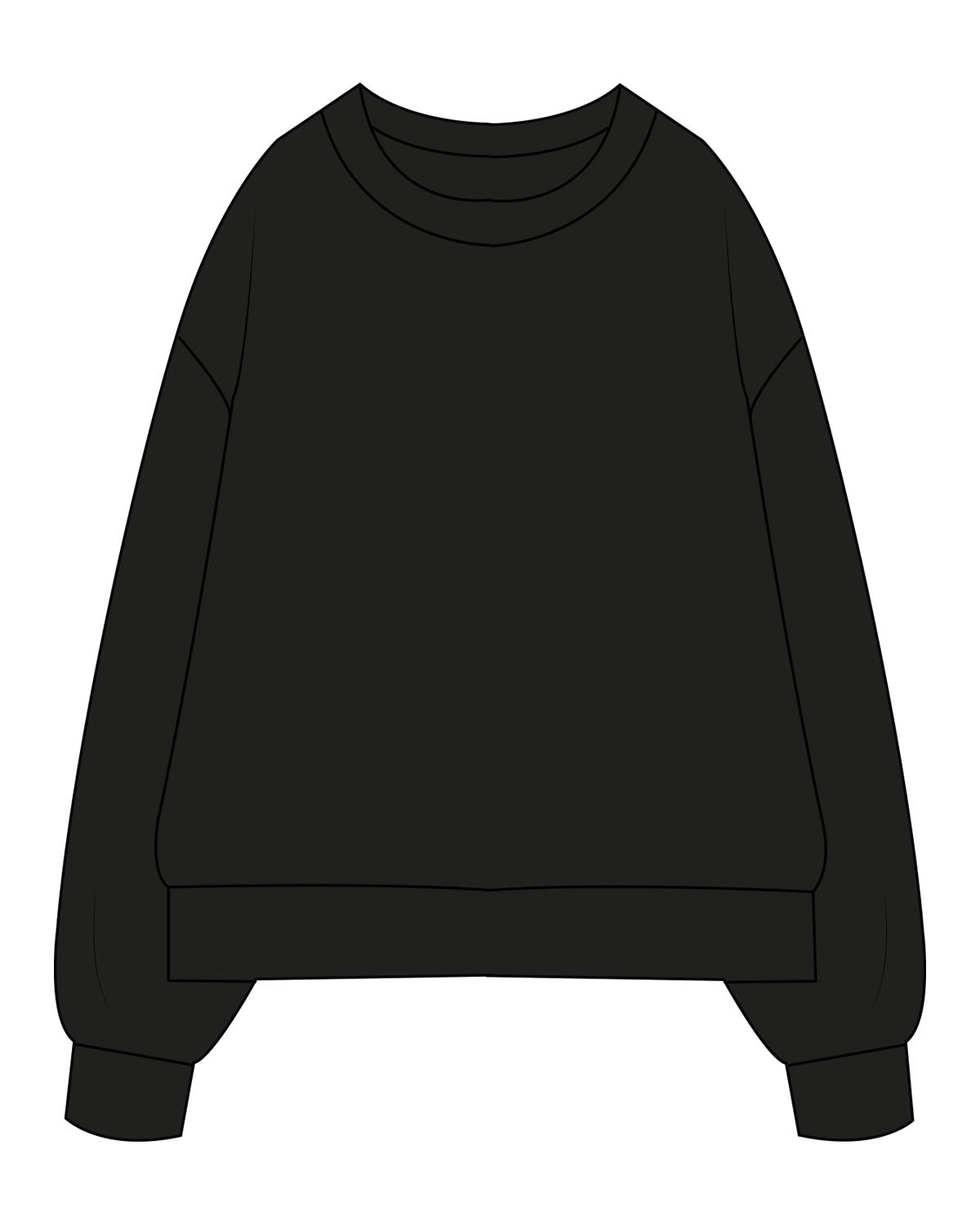 The Mens Heavyweight Hoodie - Black - Pulse 712 - Full Back - Printed - Full Color