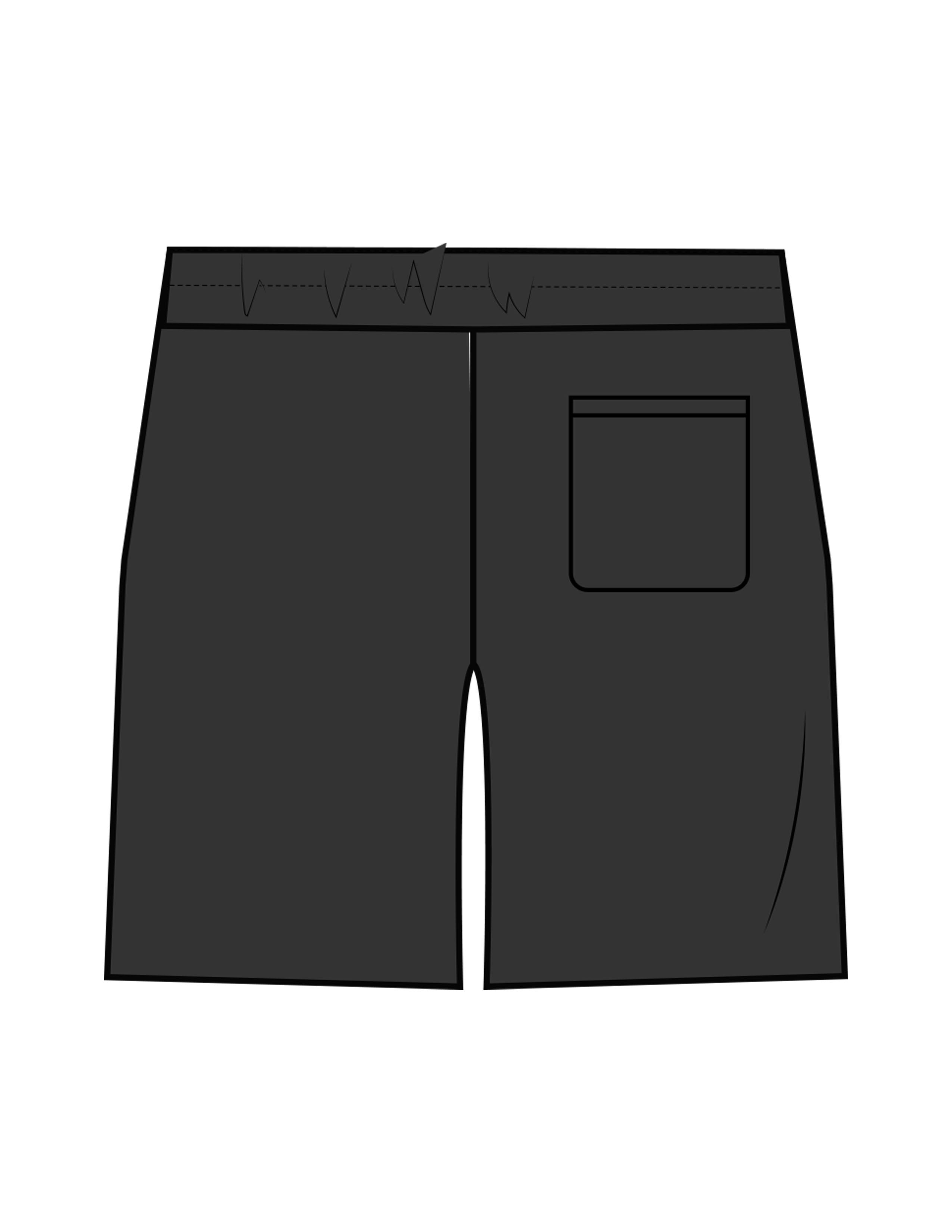 The Mens Sweat Shorts - Washed Black - Sultivate - Left Leg - Printed - White
