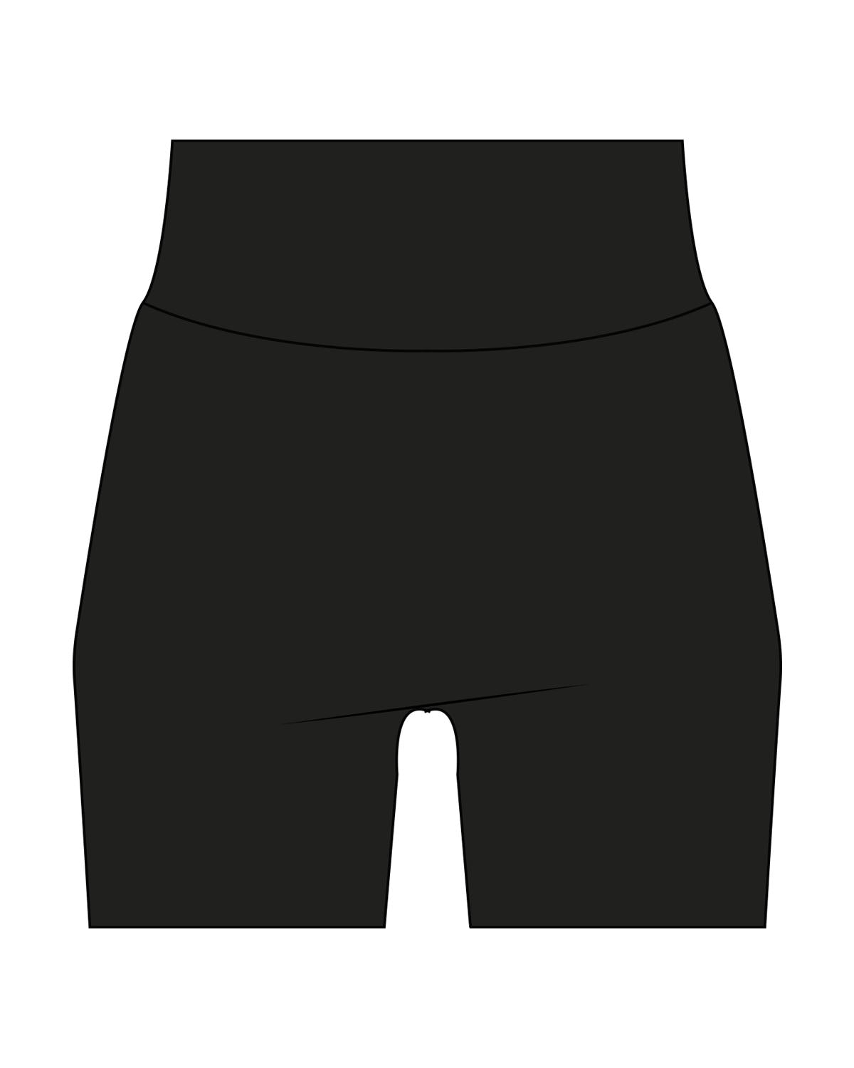 The Basic Short - Black - Sultivate - Center Back Waistline Logo - Printed - White
