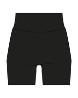 The Basic Short - Black - Sultivate - Center Back Waistline Logo - Printed - White