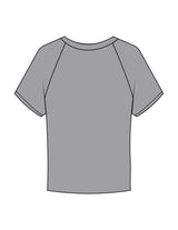 The Micro Rib Baby Tee - Heather - Mantra - Left Chest - Printed - Black