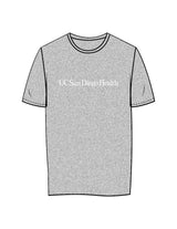 The Womens Tee - Heather - UCSD Health - Center Chest & Full Back "FLUENT" - White