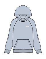 The Mens Hoodie - Powder - Golden Hour - Left Chest & Back Stacked - Printed - White