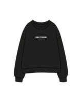 The Womens Crewneck - Black - Megafit House - Center Chest & Back Stacked - Printed - Full Color