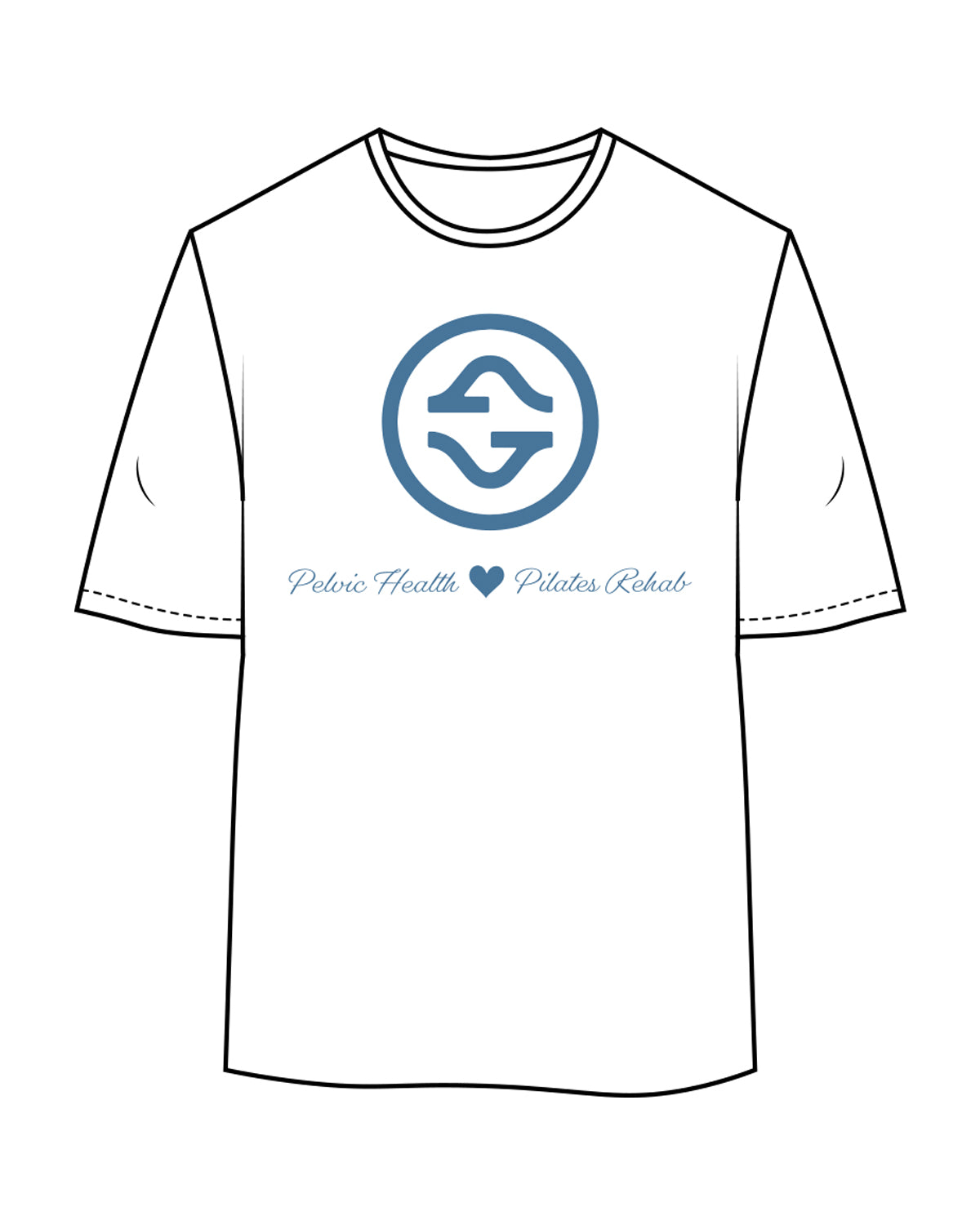 The Womens Oversized Tee - White - Counterstrain - Front & Back Center Stacked - Full Color