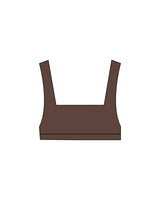 The Box Cut Bra - Cafe - SWEATDREAMS - Center Back "OCEANSIDE" - Printed - Full Color