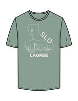 The Mens Tee - Sage - Powerhouse Fitness - Center Chest & Back Neckline - Printed - Off White