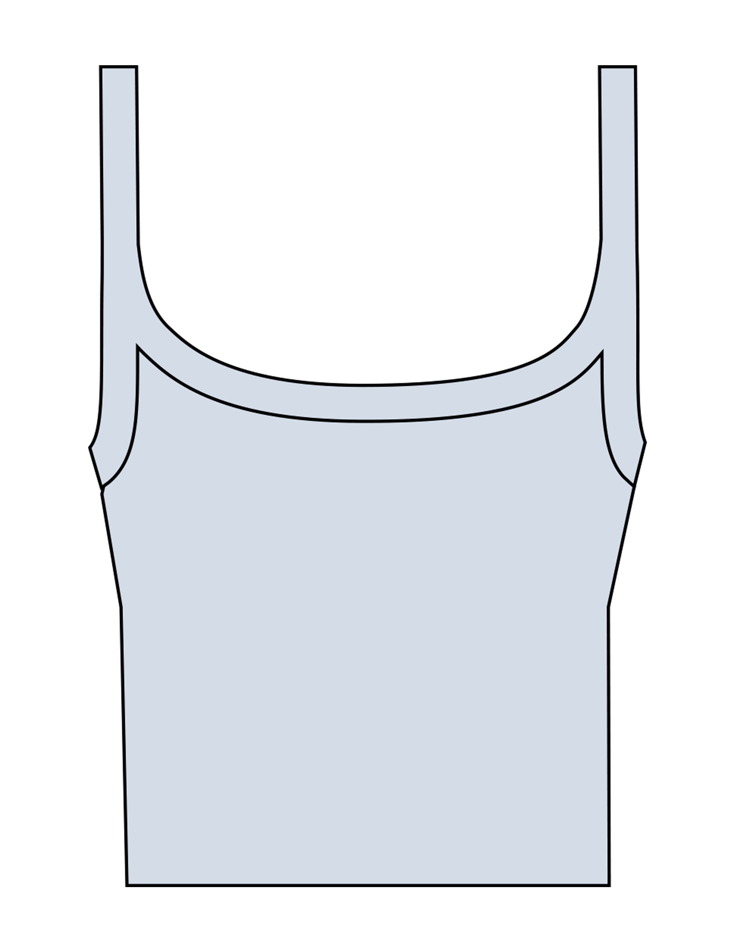 The Micro Rib Strappy Crop Tank - Baby Blue - Mantra - Center Chest Round - Printed - Full Color