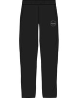 The Straight Leg Sweatpant - Black - REFORM Pilates Studio - Left Leg & Back Pocket - Printed - White