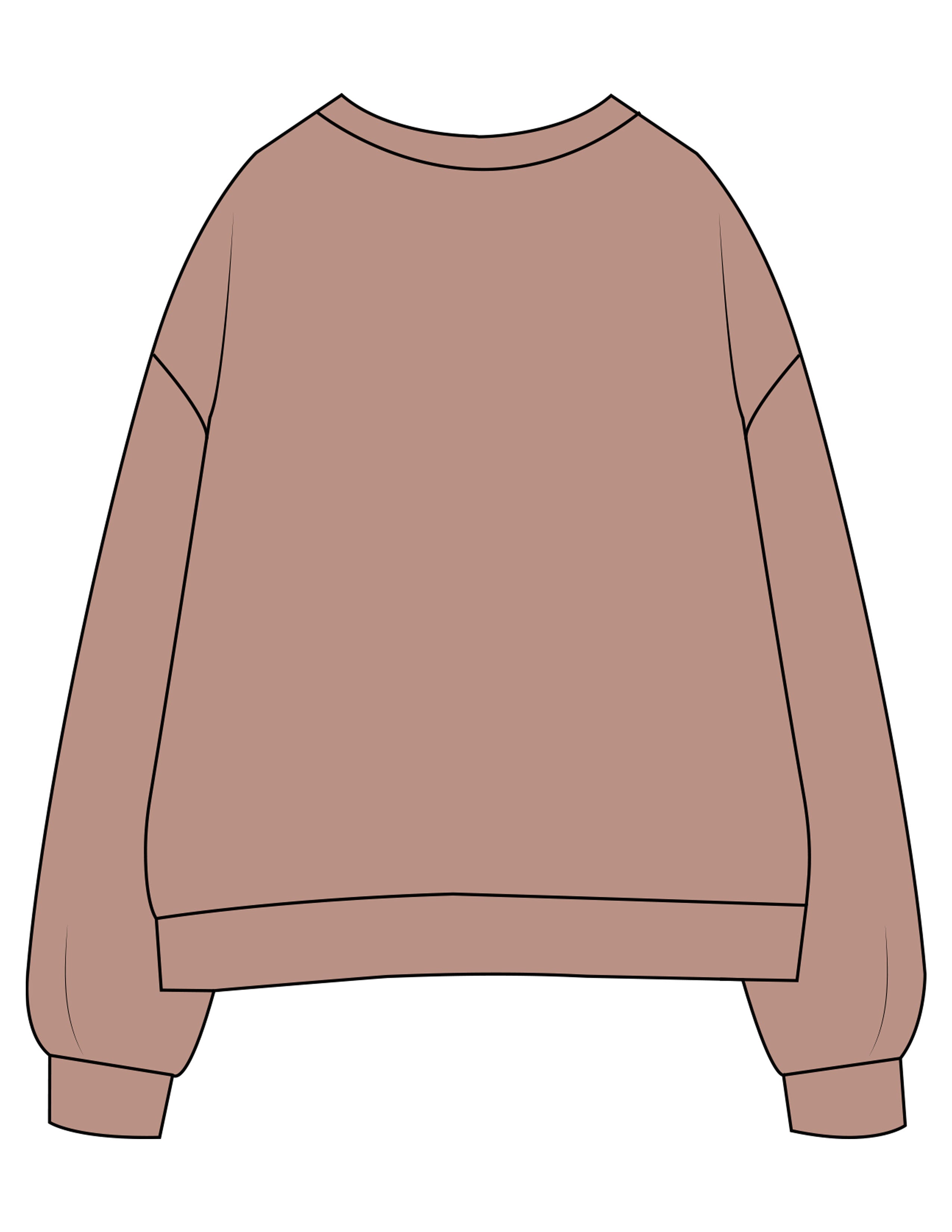 The Womens Crewneck - Clay - Pineda Fitness LLC - Left Chest - Printed - White