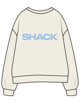 The Womens Crewneck - Butter - Sweatshack - Center Chest & Center Back - Printed - Blue