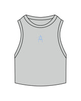 The Ribbed Crop Tank - Storm - Activate House - Center Chest - Embrodiered - Blue
