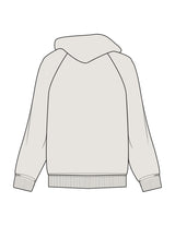 The Womens Hoodie - Washed Bone - OCWC - Chest Stacked - Printed - Leaf