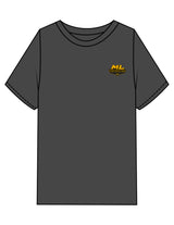 The Mens Heavyweight Tee - Washed Charcoal - ML Contracting LLC - Left Chest & Back Image - Printed - Full Color