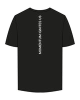 The Mens Tee - Black - Reform Studios - Left Chest & Back Vertical - Printed - White