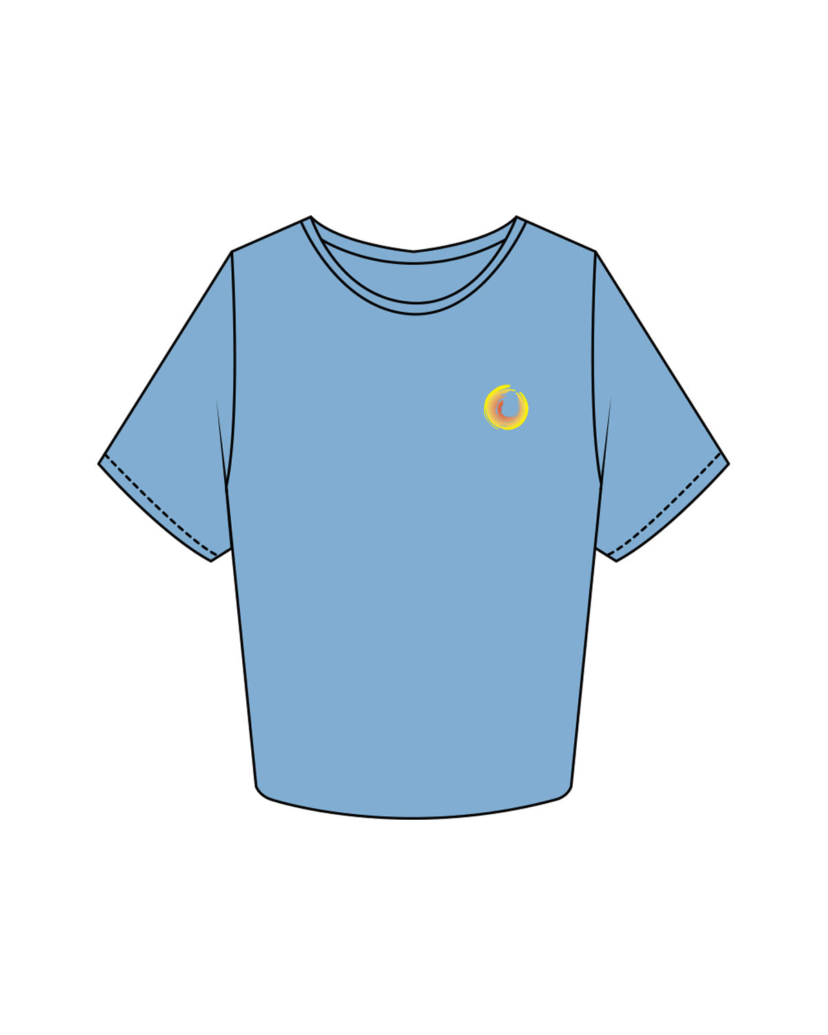 The Crop Tee - Carolina - Scorch Fitness - Left Chest & Back Bottom Right - Embroidered - Full Color