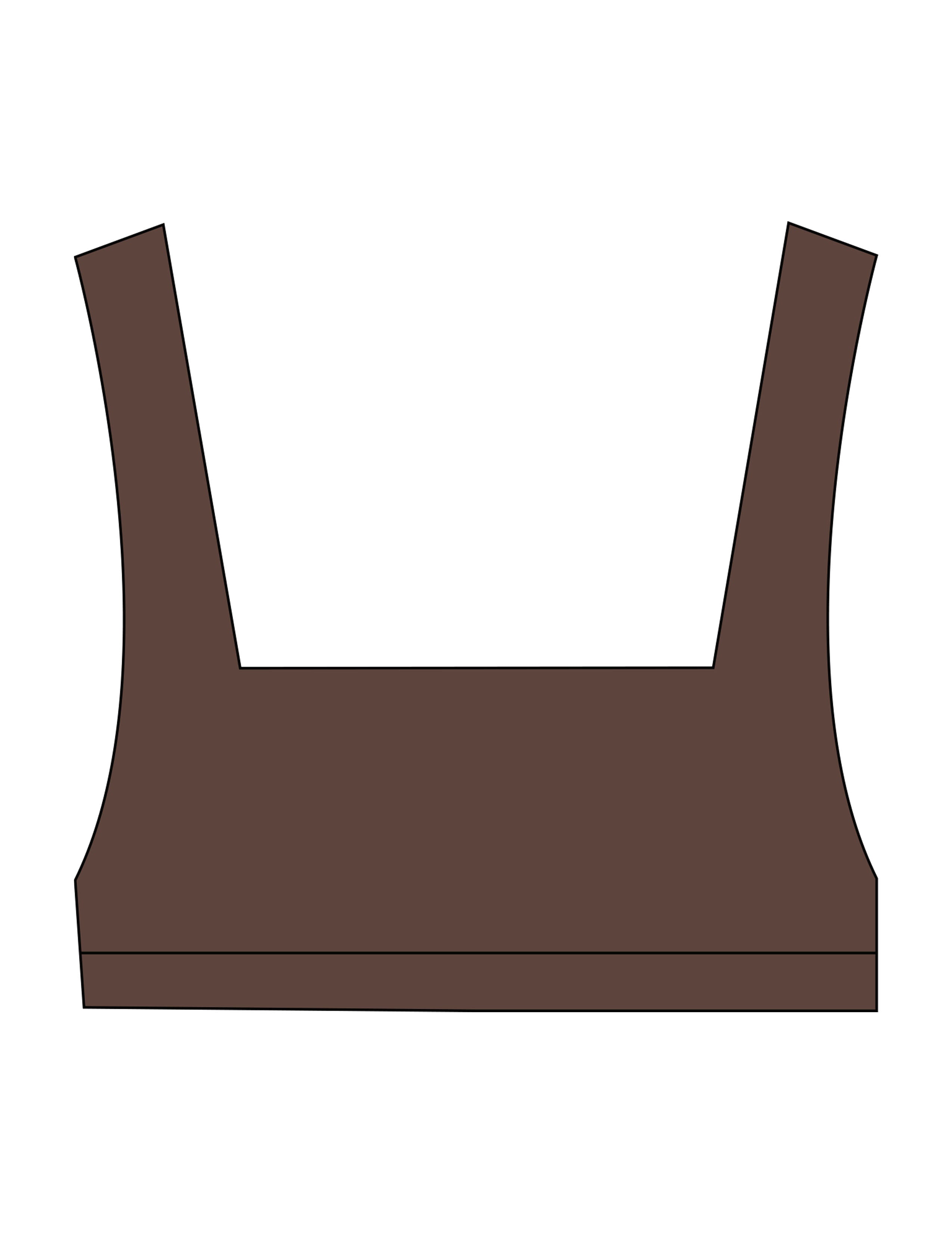 The Box Cut Bra - Cafe - The Refinery Fitness Studio - Center Back - Printed - Off White