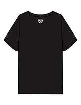 The Mens Heavyweight Tee - Black - LVL - Center Chest & Back Neckline Icon - Printed - White