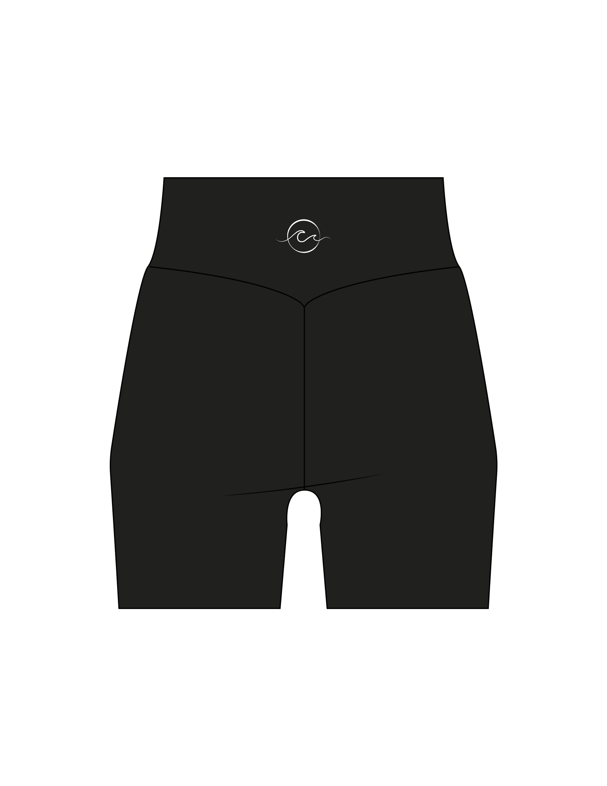 The Basic Short - Black - Coastal Movement - Center Back - Printed - White
