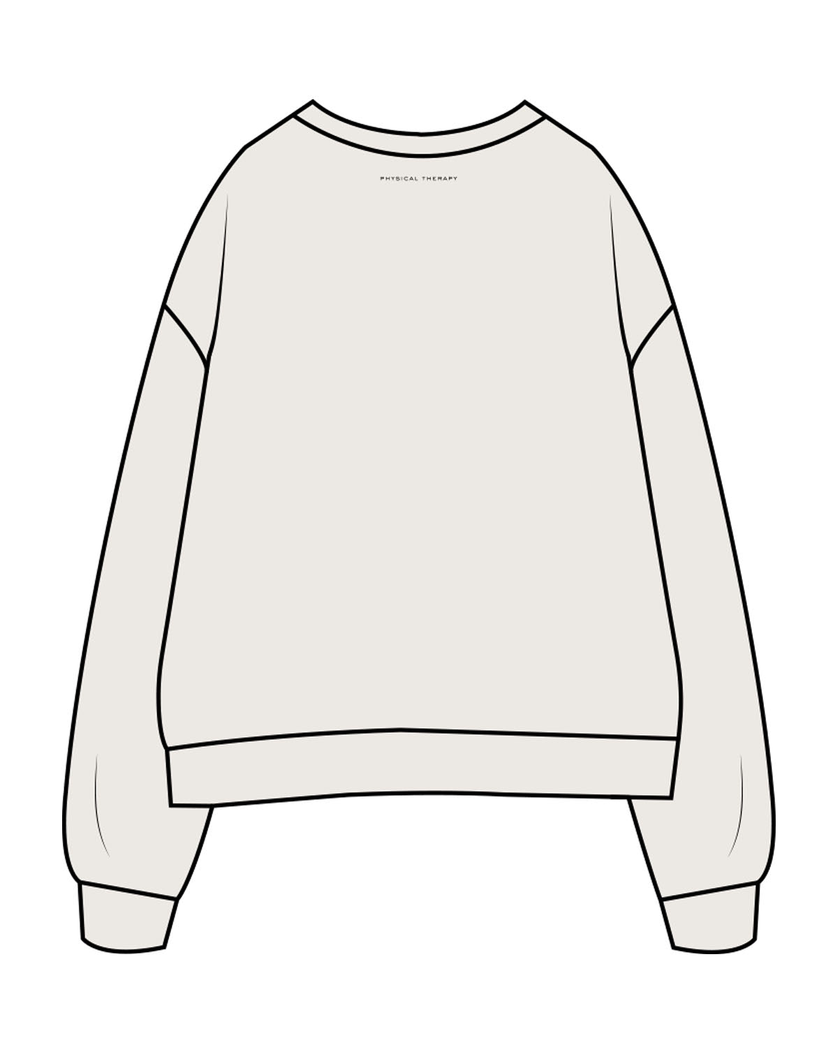 The Womens Crewneck - Bone - 31Theraphy - Center Chest & Back Neckline - Black