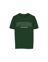 The Womens Tee - Forest - EVERCORE - Center Chest Stacked - Printed - White