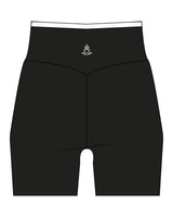 The Piped Crossover Short - Black - Spa Kingston - Front & Back Waistline - White