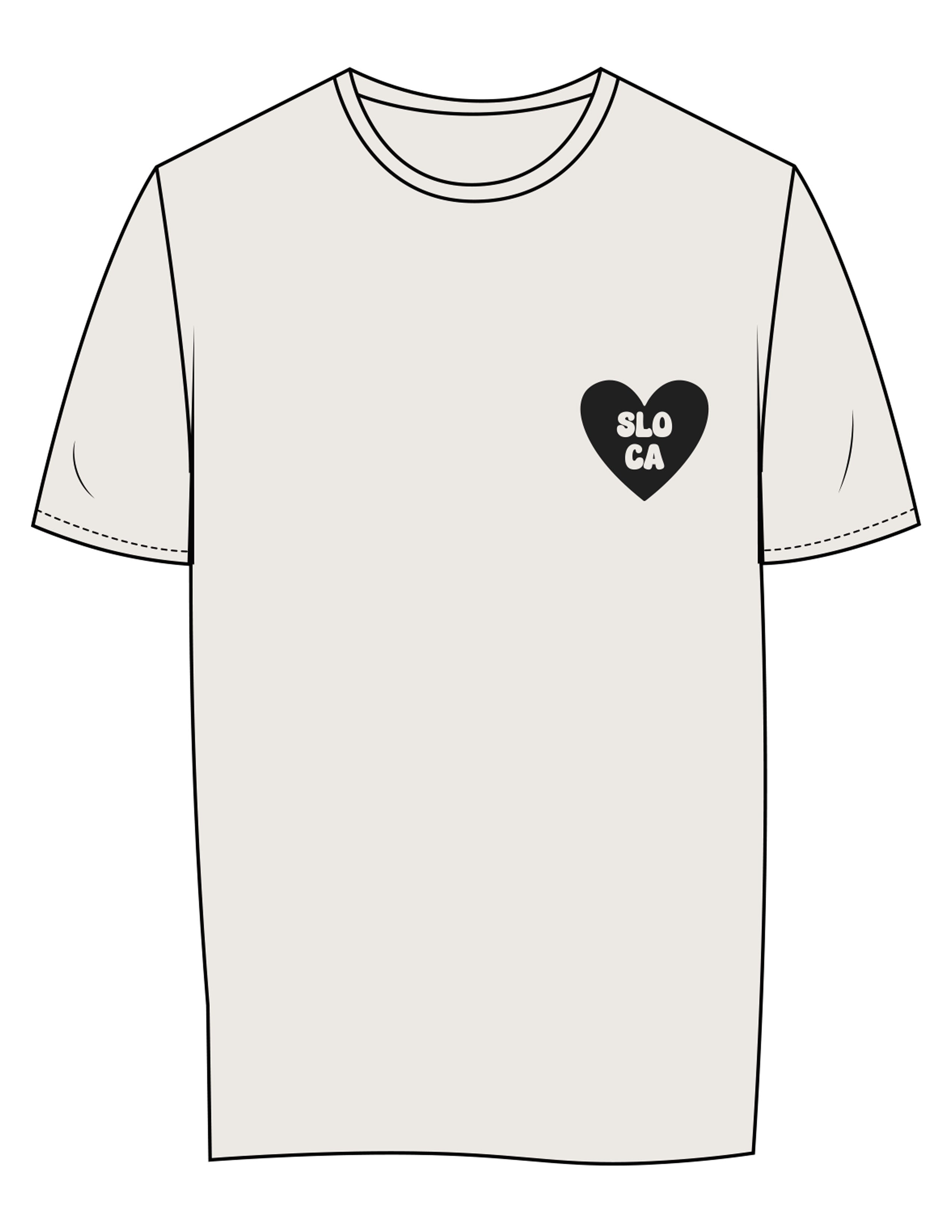 The Womens Tee - Bone - Powerhouse Fitness - Left Chest Heart & Back Stacked - Printed - Black