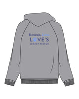 The Recycled Unisex Zip Hoodie - Heather - LLR - Left Chest & Back Stacked - Printed - Full Color