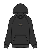The Mens Hoodie - Washed Black - Sesh Studio - Center Chest - Printed - Brown