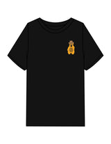 The Mens Heavyweight Tee - Black Stone - Try Smile Collective - Left Chest & Back Bear - Printed - Full Color