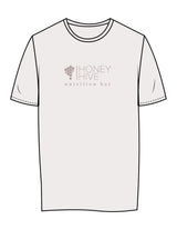 The Womens Tee - Bone - Honey Hive NB - Center Chest Stacked & Back Stacked - Printed - Dark Bone