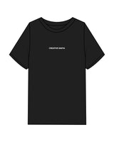 The Mens Heavyweight Tee - Black - CREATIVE MAFIA - Center Chest - White