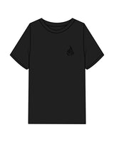 The Mens Heavyweight Tee - Washed Black - Corefire - Left Chest & "COACH" Back Center Stacked - Tone on Tone