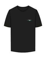 The Mens Tee - Black - East Coast Performace Running - Left Chest - Back Text Vertical - Printed - Full Color