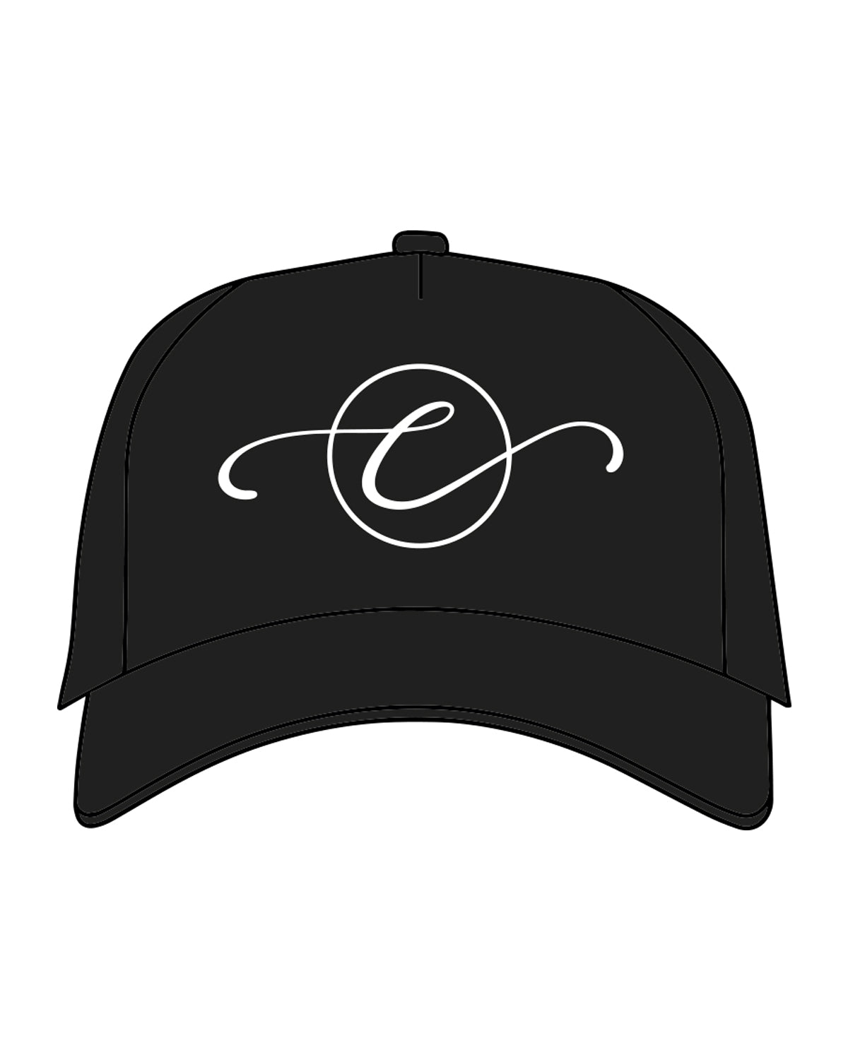 The Canvas Cap - Black - Dr. Courtney - Center - Embroidered - White