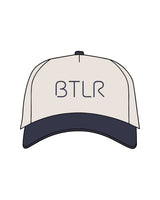 The Canvas Cap - Natural / Midnight - BTLR - Center Crown - Printed - Midnight