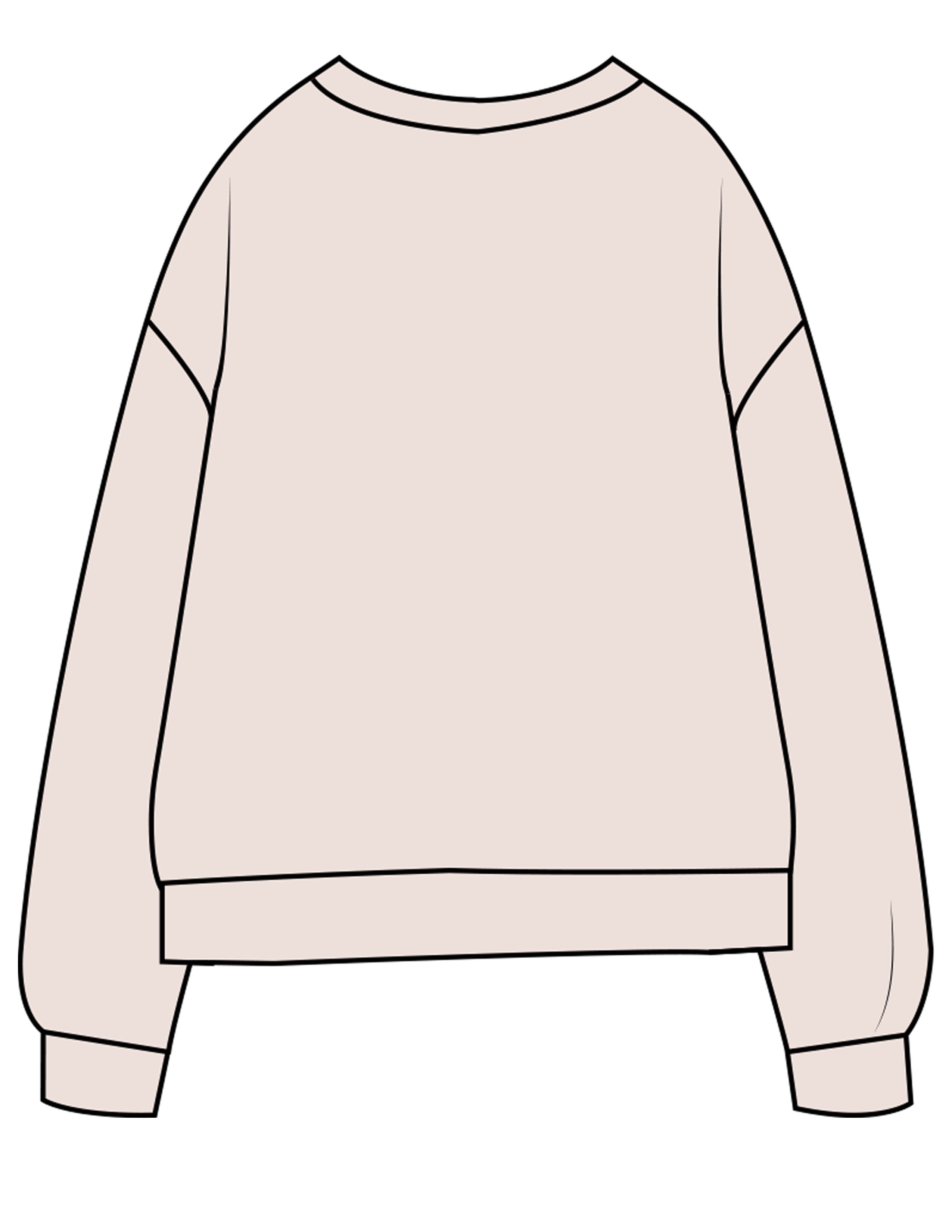 The Midweight Unisex Crewneck - Washed Ivory - The Cove - Left Chest - Printed - Full Color
