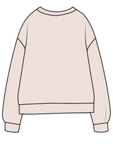 The Midweight Unisex Crewneck - Washed Ivory - The Cove - Left Chest - Printed - Full Color