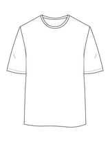 The Womens Oversized Tee - White - Skulpt Lagree - Center Back - Printed - Black