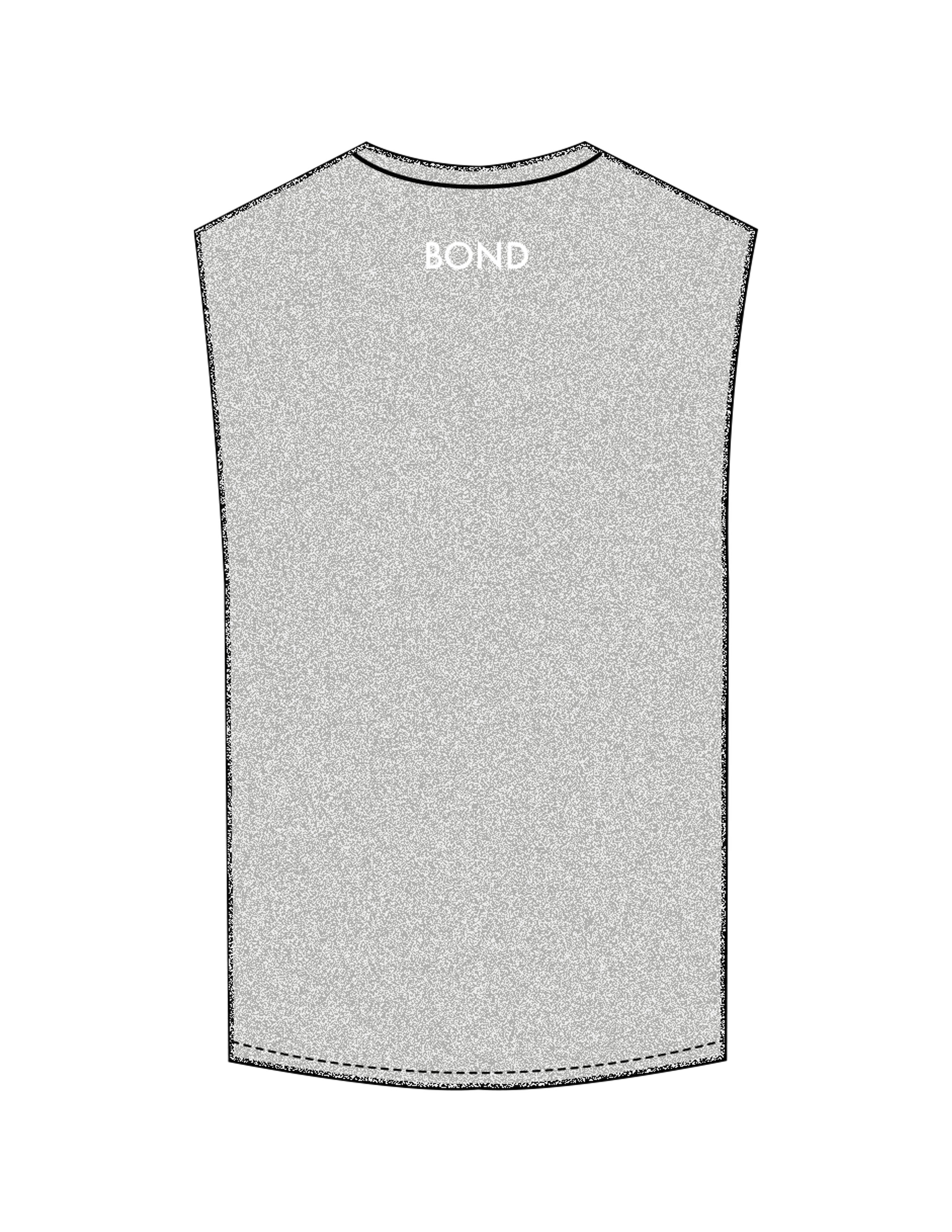 The Muscle Tank - Heather - Bond Fitness - Center Chest Round & Upper Back - Printed - White