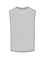 The Muscle Tank - Heather - Bond Fitness - Center Chest Round & Upper Back - Printed - White