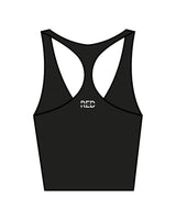 The Racer Tank - Black - Renew - Upper Back & Center Waist - White