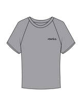 The Micro Rib Baby Tee - Heather - Mantra - Left Chest - Printed - Black