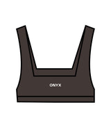 The Box Cut Bra - Cafe - Onyx Fit - Center Chest & Back - White