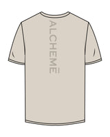 The Mens Tee - Bone - ALCHEME - Center Chest & Back Center Stacked - Tone on Tone