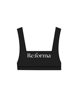 The Box Cut Bra - Cafe - Re:forma - Center Chest Big Font & Back Center - White