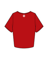 The Crop Tee - Red - Fitbody - Center Chest Stacked & Back Center - White