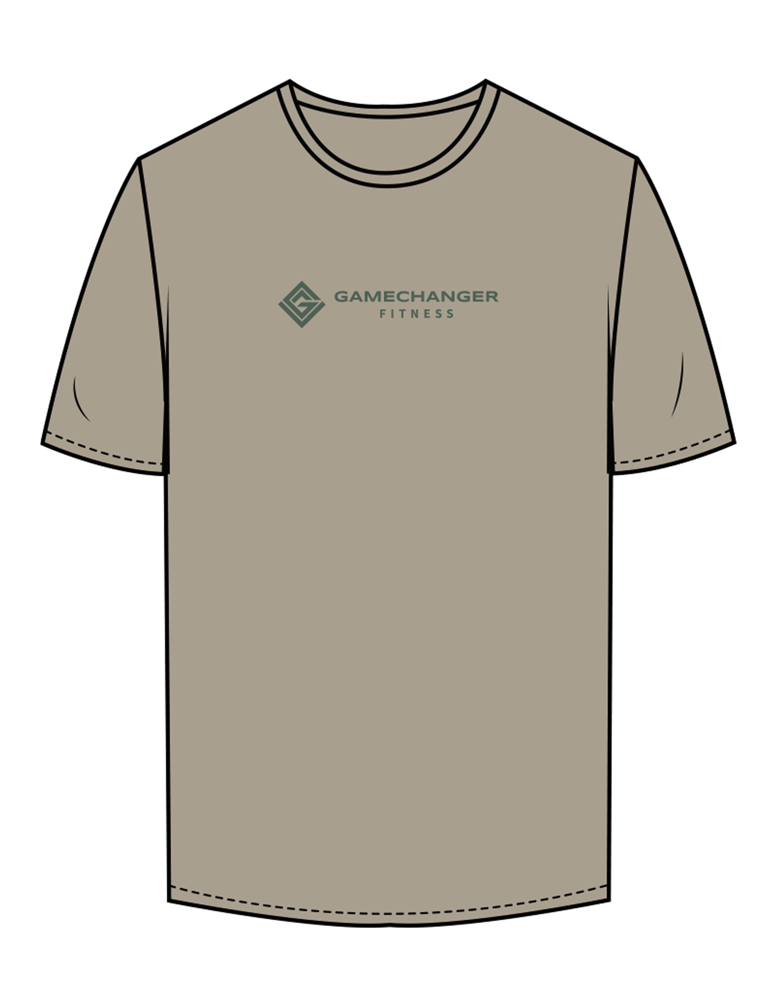 The Mens Tee - Eucalyptus - Game Changer - Chest Stacked - Printed - Green